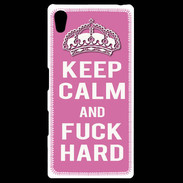 Coque Personnalisée Sony Xpéria Z5 Keep Calm Fuck hard Rose