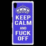 Coque Personnalisée Sony Xpéria Z5 Keep Calm Fuck off bleu