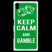 Coque Personnalisée Sony Xpéria Z5 Keep Calm Gamble Vert