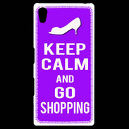 Coque Personnalisée Sony Xpéria Z5 Keep Calm Go Shopping Violet