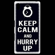 Coque Personnalisée Sony Xpéria Z5 Keep Calm Hurry up Noir