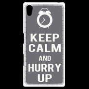 Coque Personnalisée Sony Xpéria Z5 Keep Calm Hurry up Gris