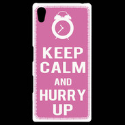 Coque Personnalisée Sony Xpéria Z5 Keep Calm Hurry up Rose