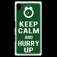 Coque Personnalisée Sony Xpéria Z5 Keep Calm Hurry up Vert