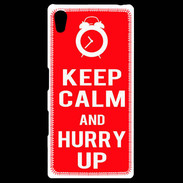 Coque Personnalisée Sony Xpéria Z5 Keep Calm Hurry up Rouge