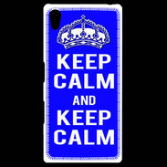 Coque Personnalisée Sony Xpéria Z5 Keep Calm Bleu
