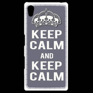 Coque Personnalisée Sony Xpéria Z5 Keep Calm Gris