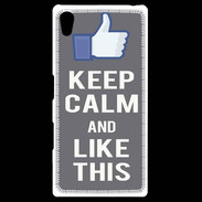 Coque Personnalisée Sony Xpéria Z5 Keep Calm Like This Gris