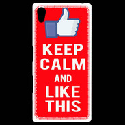 Coque Personnalisée Sony Xpéria Z5 Keep Calm Like This Rouge