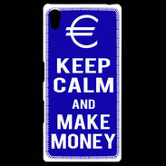 Coque Personnalisée Sony Xpéria Z5 Keep Calm Make money Bleu
