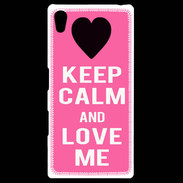 Coque Personnalisée Sony Xpéria Z5 Keep Calm Love me Rose