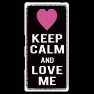 Coque Personnalisée Sony Xpéria Z5 Keep Calm Love Noir