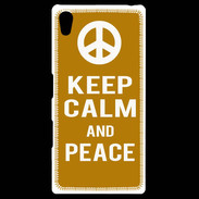 Coque Personnalisée Sony Xpéria Z5 Keep Calm Peace Orange