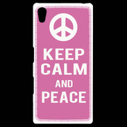 Coque Personnalisée Sony Xpéria Z5 Keep Calm Peace Rose