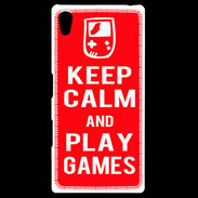 Coque Personnalisée Sony Xpéria Z5 Keep Calm Play games Rouge