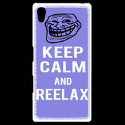 Coque Personnalisée Sony Xpéria Z5 Keep Calm Reelax Bleu