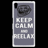 Coque Personnalisée Sony Xpéria Z5 Keep Calm Reelax Gris