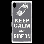 Coque Personnalisée Sony Xpéria Z5 Keep Calm Ride on Gris