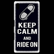 Coque Personnalisée Sony Xpéria Z5 Keep Calm Ride on Noir