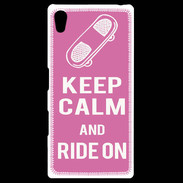 Coque Personnalisée Sony Xpéria Z5 Keep Calm Ride on Rose