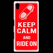 Coque Personnalisée Sony Xpéria Z5 Keep Calm Ride on Rouge