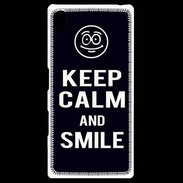 Coque Personnalisée Sony Xpéria Z5 Keep Calm Smile Noir