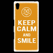 Coque Personnalisée Sony Xpéria Z5 Keep Calm Smile Orange