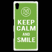 Coque Personnalisée Sony Xpéria Z5 Keep Calm Smile Vert