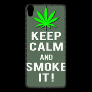 Coque Personnalisée Sony Xpéria Z5 Keep Calm Smoke it Gris