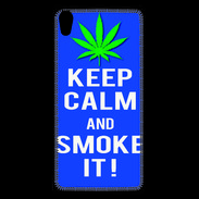 Coque Personnalisée Sony Xpéria Z5 Keep Calm Smoke it Bleu