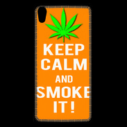 Coque Personnalisée Sony Xpéria Z5 Keep Calm Smoke it Orange