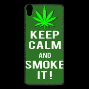 Coque Personnalisée Sony Xpéria Z5 Keep Calm Smoke it Kaki