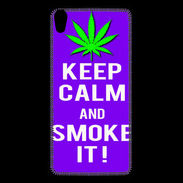 Coque Personnalisée Sony Xpéria Z5 Keep Calm Smoke it Violet