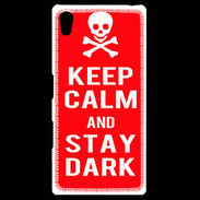 Coque Personnalisée Sony Xpéria Z5 Keep Calm Stay dark Rouge