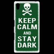 Coque Personnalisée Sony Xpéria Z5 Keep Calm Stay dark Vert