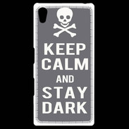 Coque Personnalisée Sony Xpéria Z5 Keep Calm Stay dark Gris