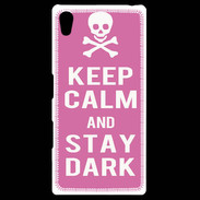 Coque Personnalisée Sony Xpéria Z5 Keep Calm Stay dark Rose