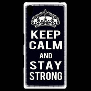 Coque Personnalisée Sony Xpéria Z5 Keep Calm Stay strong Noir