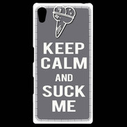 Coque Personnalisée Sony Xpéria Z5 Keep Calm Suck me Gris