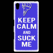 Coque Personnalisée Sony Xpéria Z5 Keep Calm Suck me Bleu
