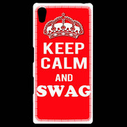 Coque Personnalisée Sony Xpéria Z5 Keep Calm Swag Rouge
