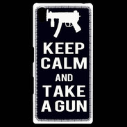 Coque Personnalisée Sony Xpéria Z5 Keep Calm Take a gun Noir