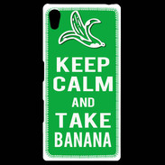Coque Personnalisée Sony Xpéria Z5 Keep Calm Take Banana Vert