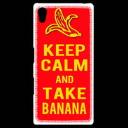 Coque Personnalisée Sony Xpéria Z5 Keep Calm Take Banana Rouge