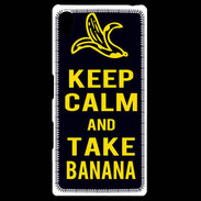 Coque Personnalisée Sony Xpéria Z5 Keep Calm Take Banana Noir