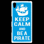 Coque Personnalisée Sony Xpéria Z5 Keep Calm Be a Pirate Cyan