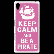 Coque Personnalisée Sony Xpéria Z5 Keep Calm Be a Pirate Rose