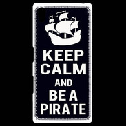 Coque Personnalisée Sony Xpéria Z5 Keep Calm Be a Pirate Noir
