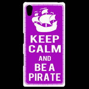 Coque Personnalisée Sony Xpéria Z5 Keep Calm Be a Pirate Violet