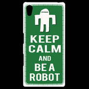 Coque Personnalisée Sony Xpéria Z5 Keep Calm Be a Robot Vert